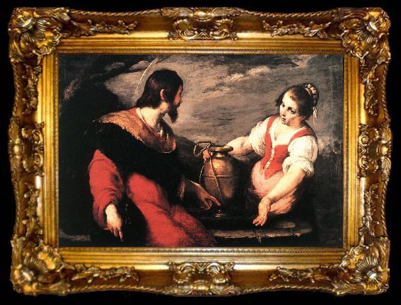 framed  STROZZI, Bernardo Christ and the Samaritan Woman xdg, ta009-2